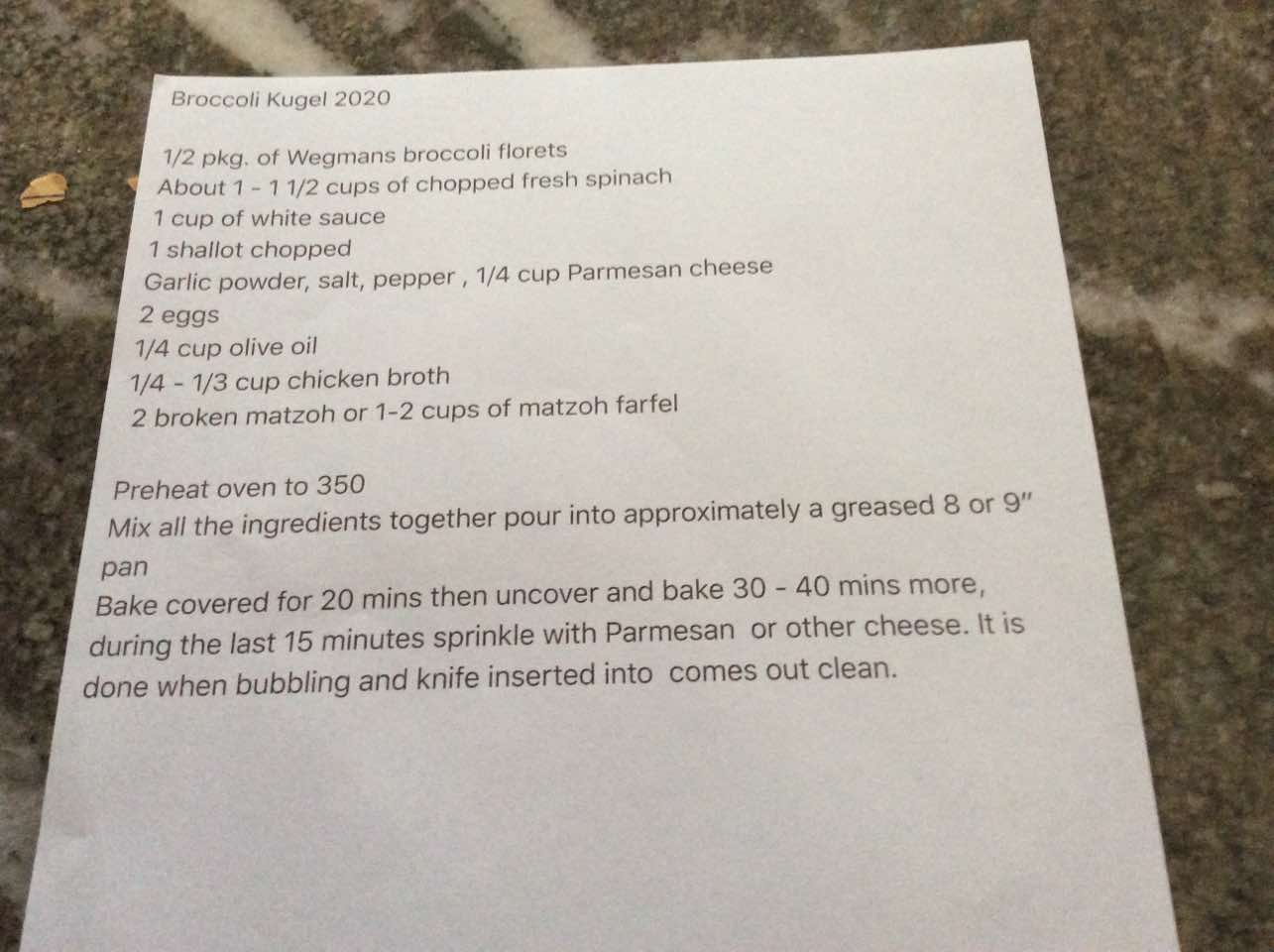 Broccoli Kugel
